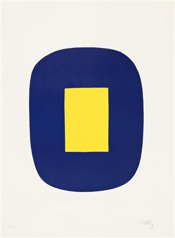 ELLSWORTH KELLY (1923 - 2015) Blue with Yellow.                                                                                                  